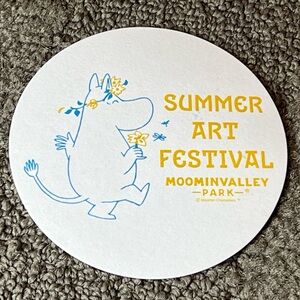 Moomin Valley Park Theme Park Summer Art Festival Coaster Japan Exclusive Kawaii